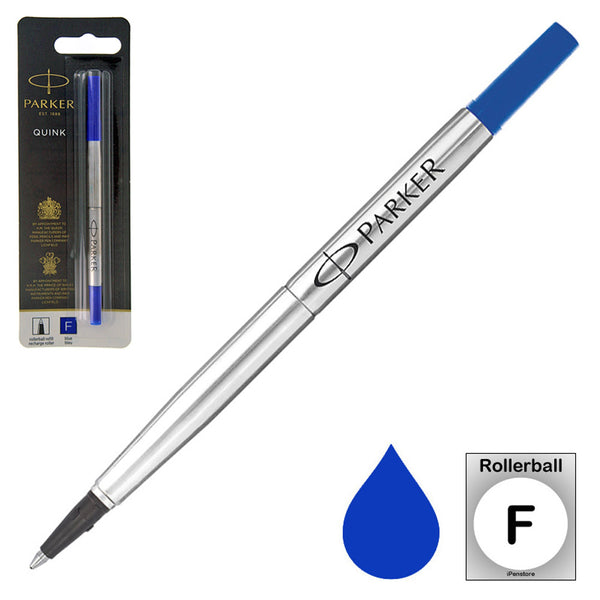 Confezione 2 Ricariche Ricarica Inchiostro Per Penne Parker Quink - Confezione Da 2, Colore Nero O Blu, Punta Media/fine/ultra Fine, Metallo, Made In India Ricarica Penna Parker - Foto 6