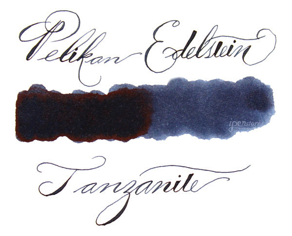 Pk/6 Pelikan Edelstein Fountain Pen Ink Cartridges, Tanzanite (Blue-Black)
