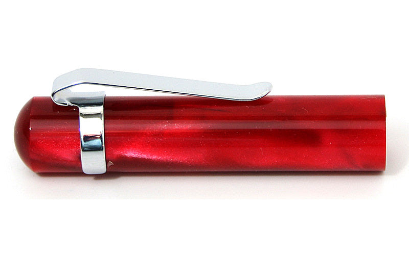 Rosetta Pencil Cap with Clip, Red Marble
