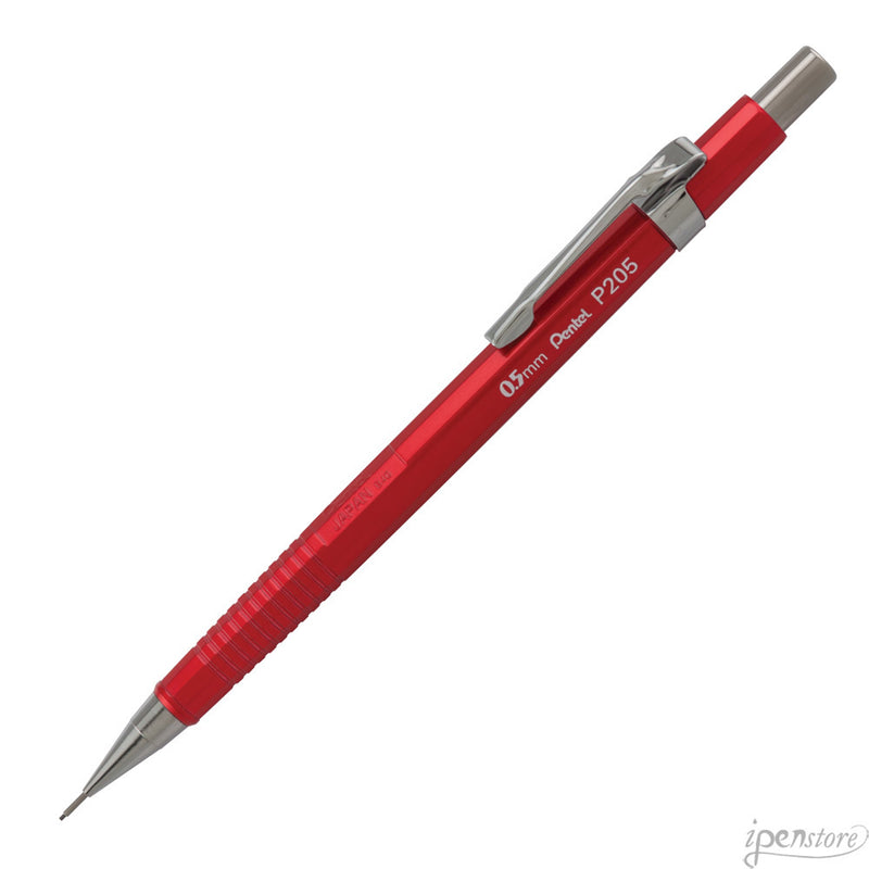 Pentel Sharp P205MB Mechanical Pencil, Metallic Red, 0.5 mm