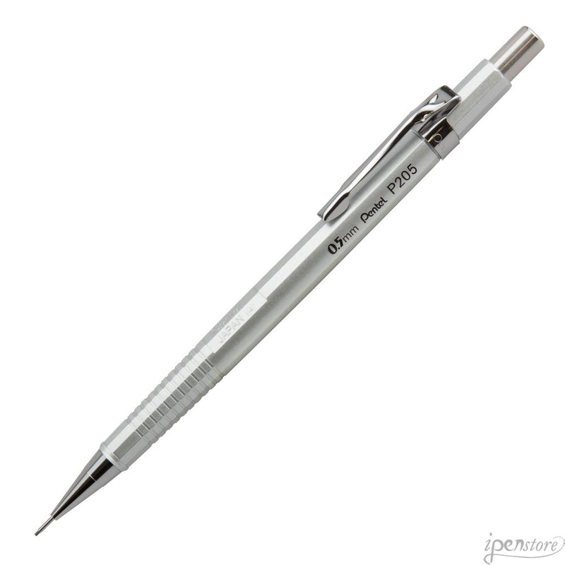 Pentel Sharp P205MZ Mechanical Pencil, Silver, 0.5 mm
