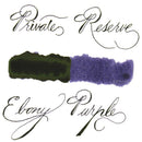 Pk/12 Private Reserve Fountain Pen Ink Cartridges, Ebony Purple - iPenStore
