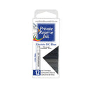 Pk/12 Private Reserve Fountain Pen Ink Cartridges, Electric DC Blue - iPenStore