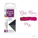 Pk/12 Private Reserve Fountain Pen Ink Cartridges, Plum - iPenStore