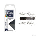 Pk/12 Private Reserve Fountain Pen Ink Cartridges, Velvet Black - iPenStore