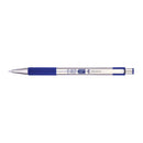 Pk/2 Zebra F-301 Stainless Steel Barrel Ballpoint Pens, Blue - iPenStore