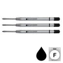 Pk/3 Monteverde P42 Parker-Style Capless Ceramic Gel Refills, Black, Fine - iPenStore