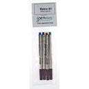 Pk/4 Retro 51 Rollerball Refills Tornado Pens, Black-Blue-Red-Green - iPenStore