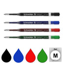 Pk/4 Schneider Gelion+ Gel Ballpoint Refills, Black-Blue-Red-Green M (0.7mm) - iPenStore