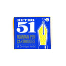 Pk/6 Retro 51 Fountain Pen Ink Cartridges, Blue - iPenStore