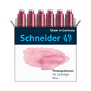 Pk/6 Schneider Pastel Fountain Pen Ink Cartridges, Rose - iPenStore