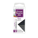 Pk/12 Private Reserve Fountain Pen Ink Cartridges, Plum