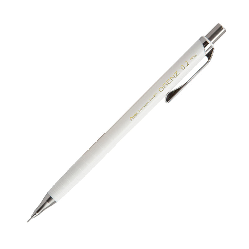 Pentel Orenz PP502W Super Sliding Sleeve Pencil, White, 0.2 mm
