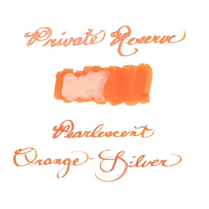 Private Reserve 60 ml Bottle Fountain Pen Ink, Pearlescent Orange-Silver