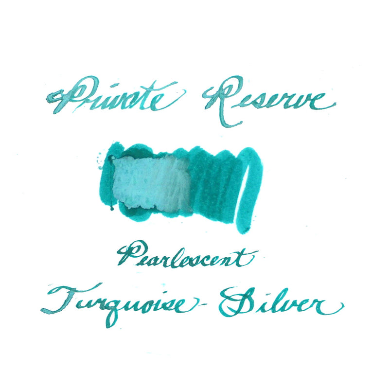Private Reserve 60 ml Bottle Fountain Pen Ink, Pearlescent Turquoise-Silver