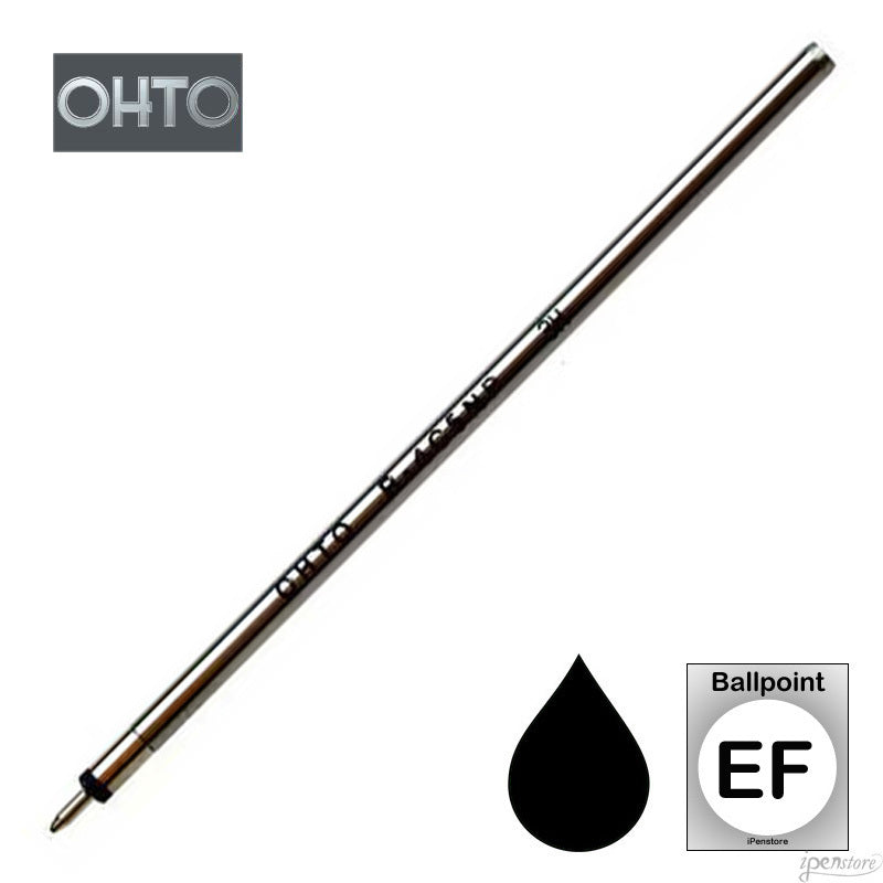 Ohto R-4C5NP Needlepoint D1 Ballpoint Refill, 0.5mm, Black