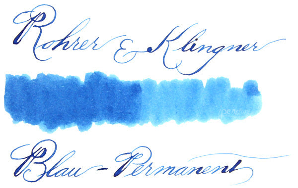 Rohrer & Klingner 50 ml Bottle Fountain Pen Ink, Blau Permanent (Permanent Blue)