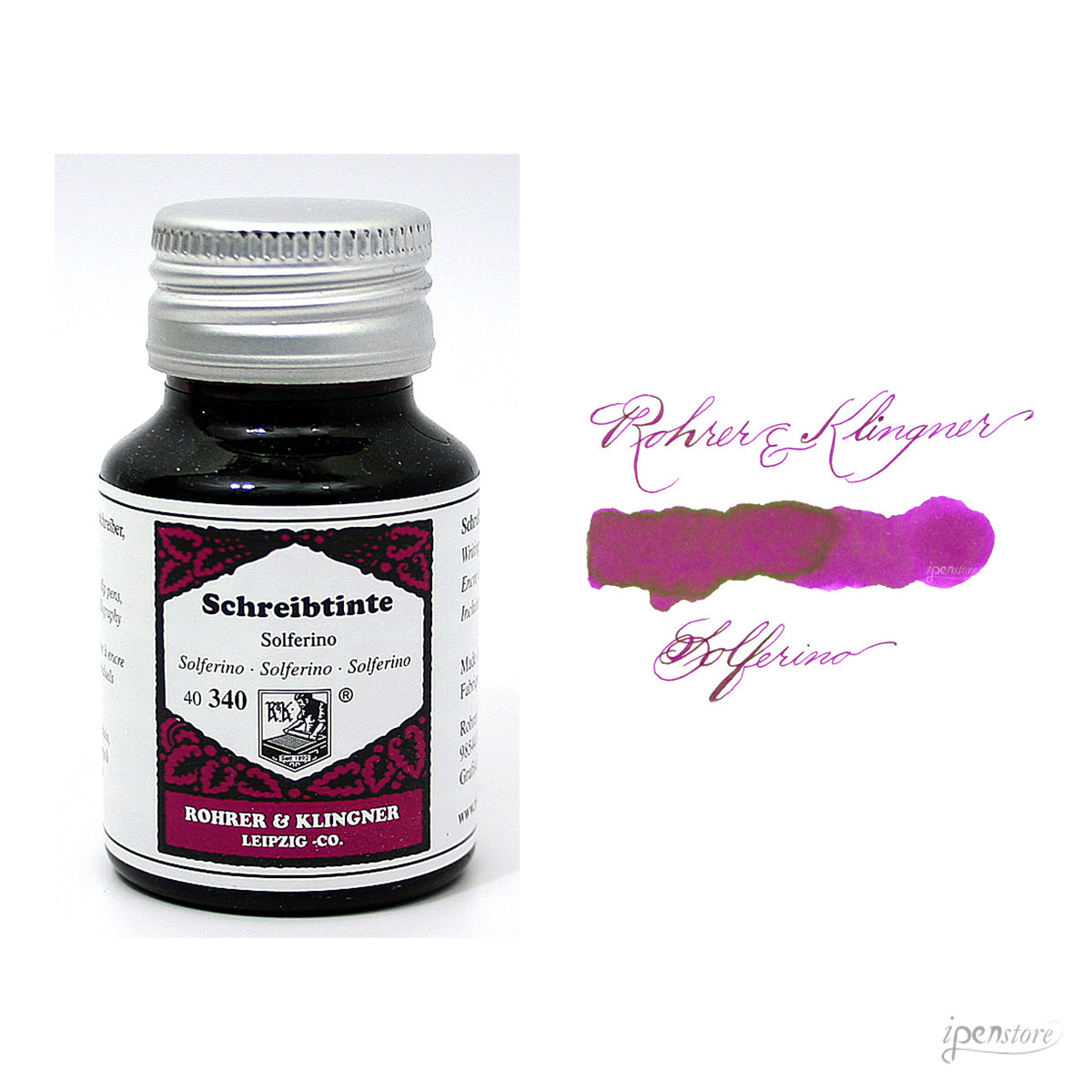 Rohrer & Klingner 50 ml Bottle Fountain Pen Ink, Solferino