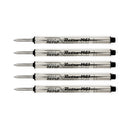 Pack of 5 Retro 51 REF5P-B Capless Rollerball Refills for Tornado Pens, Black