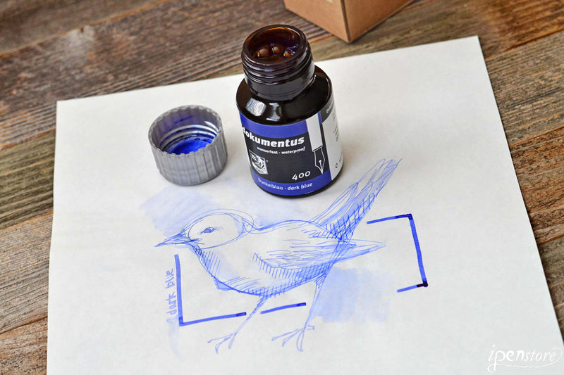 Rohrer & Klingner Dokumentus Waterproof Fountain Pen Ink, 50 ml, Dark Blue