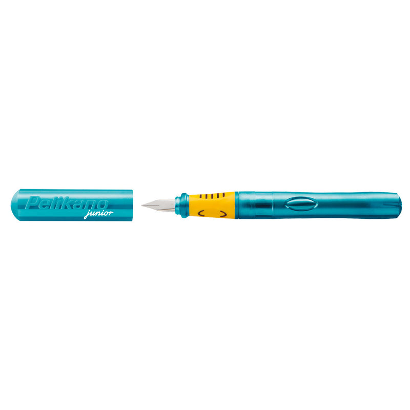 Pelikan Pelikano Junior Fountain Pen, Translucent Turquoise, Medium Nib