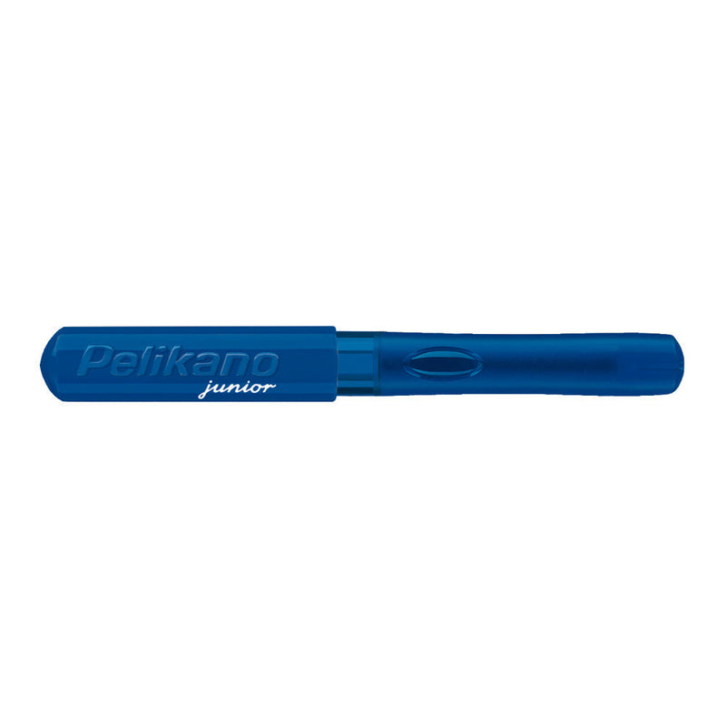 Pelikan Pelikano Junior Fountain Pen, Translucent Blue, Left-Handed, Med Nib