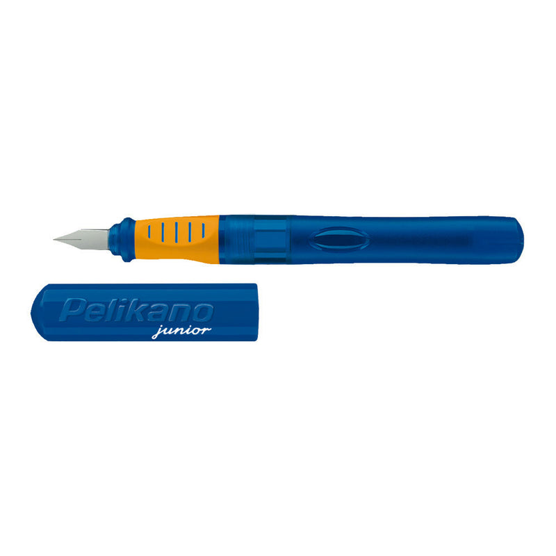 Pelikan Pelikano Junior Fountain Pen, Translucent Blue, Medium Nib
