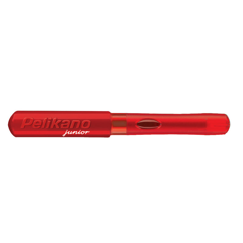 Pelikan Pelikano Junior Fountain Pen, Translucent Red, Medium Nib