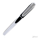 Schneider Ray Fountain Pen, White with Dark Grey Trim, Left Hand - iPenStore