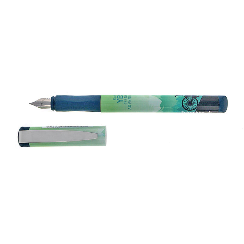 Schneider Inx Sportive Fountain Pen, Blue-Green, Biker, Medium Nib