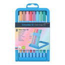 Set/8 Schneider Slider Edge Triangular-Barrel Viscoglide Ballpoint Pens, Pastel XB - iPenStore