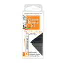 Pk/12 Private Reserve Fountain Pen Ink Cartridges, Shoreline Gold