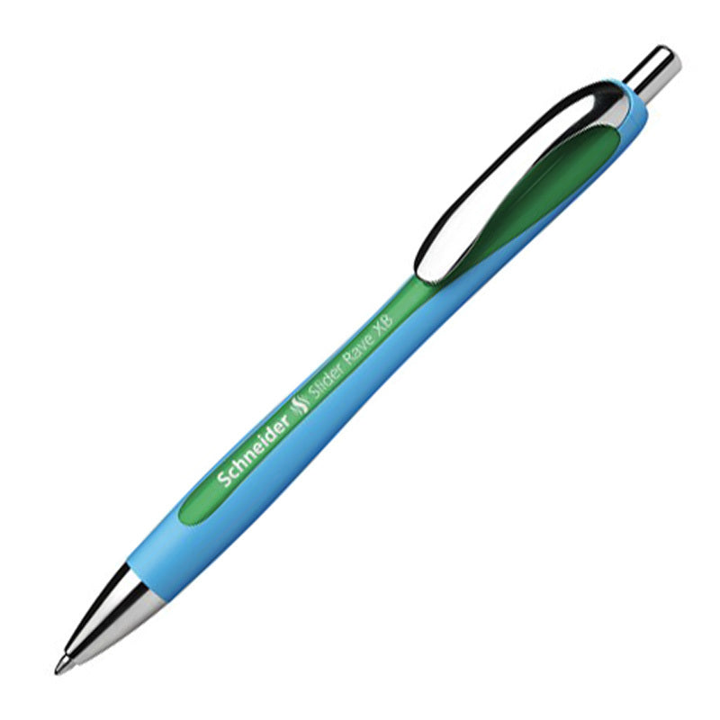Schneider Slider Rave Retractable Viscoglide Ballpoint Pen, Green XB