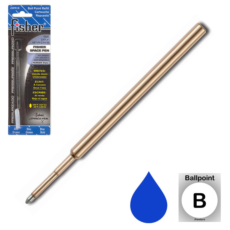 Fisher Space Pen Refill, SPR1B, Blue Bold