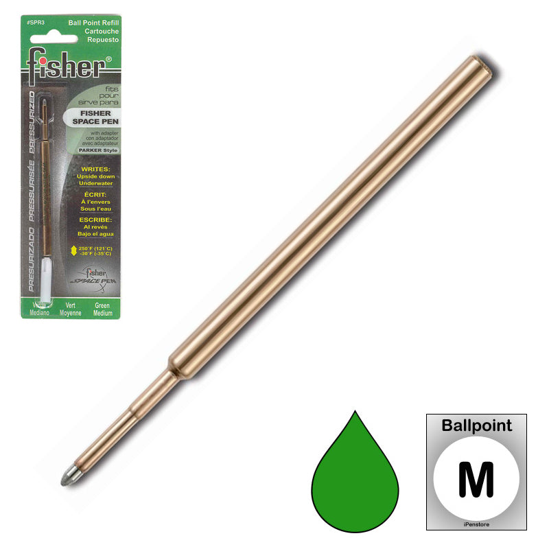 Fisher Space Pen Refill, SPR3, Green Medium