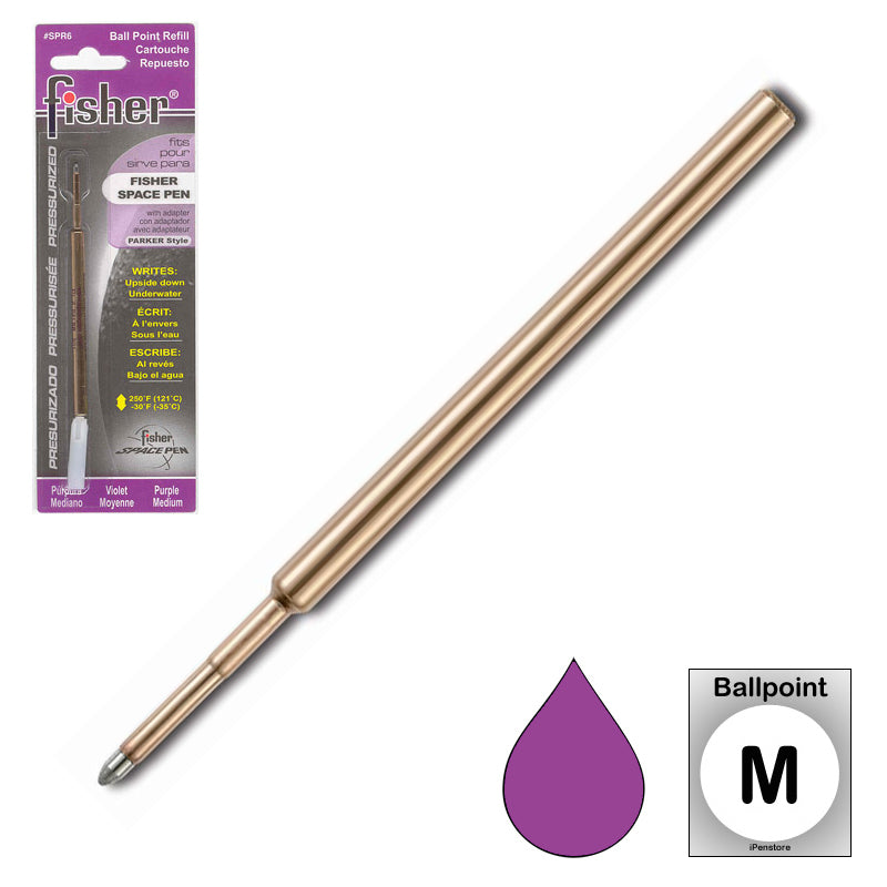 Fisher Space Pen Refill, SPR6, Purple Medium