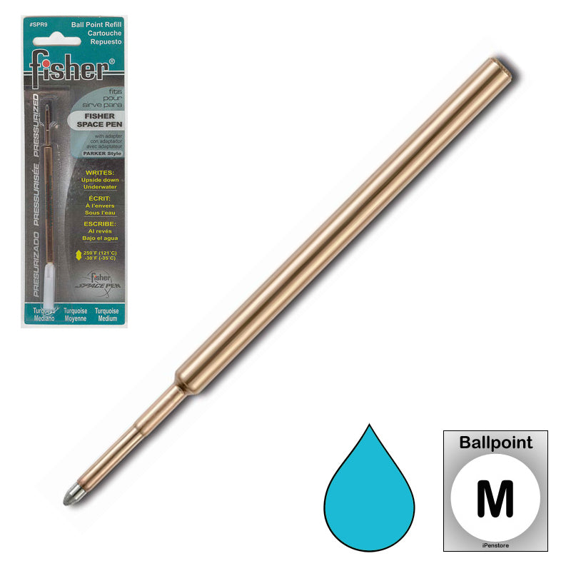 Fisher Space Pen Refill, SPR9, Turquoise Medium