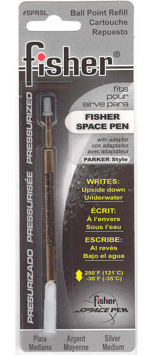 Fisher Space Pen Refill, SPRSL, Silver Medium