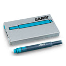 Lamy T10 Fountain Pen Ink Cartridges 5-pk, Turquoise
