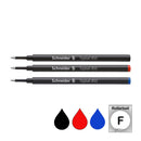 Pk/3 Schneider Topball 850 Rollerball Refills, Black - Red - Blue