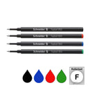 Pk/4 Schneider Topball 850 Rollerball Refills, Black-Red-Blue-Green
