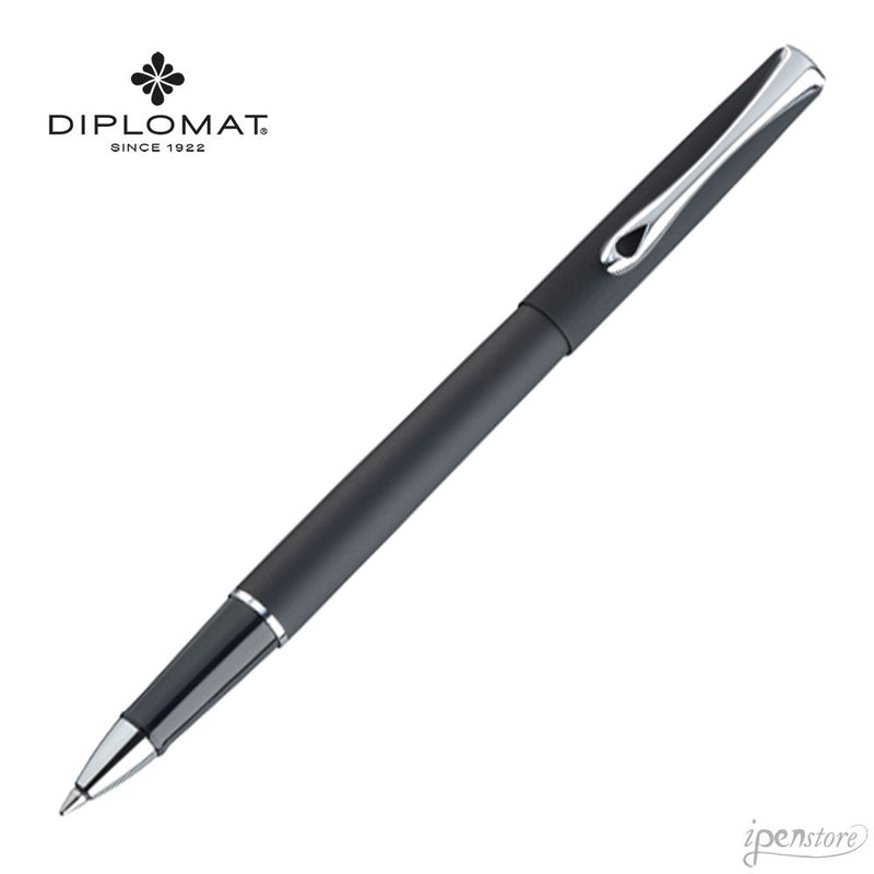 Diplomat Traveller Rollerball Pen, Lapis Black (Matte Black)