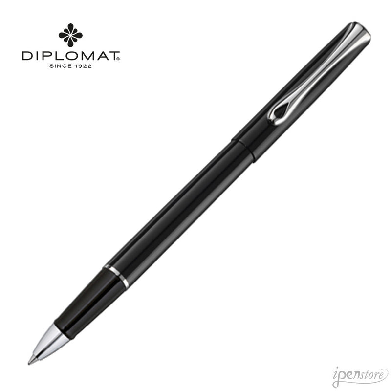 Diplomat Traveller Rollerball Pen, Black Lacquer