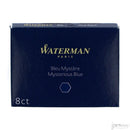 Waterman Fountain Pen Ink Cartridges 8-pk, Mysterious Blue (Blue-Black) - iPenStore