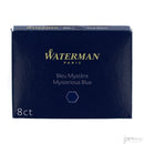 Waterman Fountain Pen Ink Cartridges 8-pk, Mysterious Blue (Blue-Black)