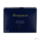 Waterman Fountain Pen Ink Cartridges 8-pk, Intense Black